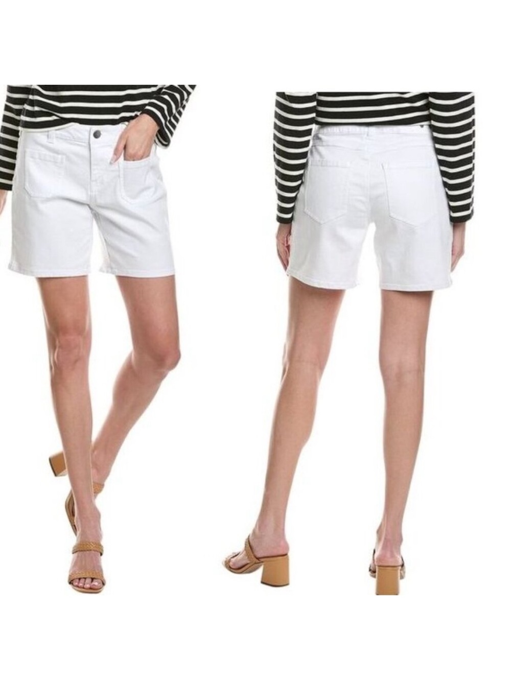 CAbi Patch Pocket White Women’s Denim Shorts